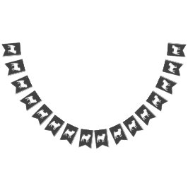 パグドッグベビーシャワーテーマ子犬男女兼用 バンティングフラッグ