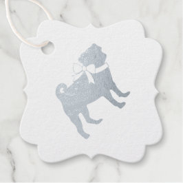 パグドッグベビーシャワーテーマ子犬男女兼用 フェイバータグ