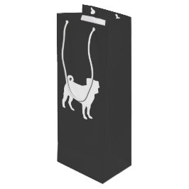 パグドッグベビーシャワーテーマ子犬男女兼用 ワインギフトバッグ