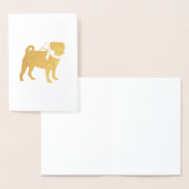 パグドッグベビーシャワーテーマ子犬男女兼用 箔カード (ディスプレー)