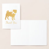 パグドッグベビーシャワーテーマ子犬男女兼用 箔カード (ディスプレー)