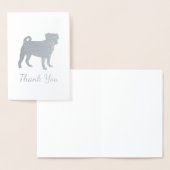 パグドッグベビーシャワーテーマ子犬男女兼用 箔カード (ディスプレー)