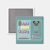 パグドッグボーリングティキナイト マグネット (正面/裏面)