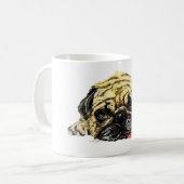 パグドッグマおもしろいグ コーヒーマグカップ (正面左)