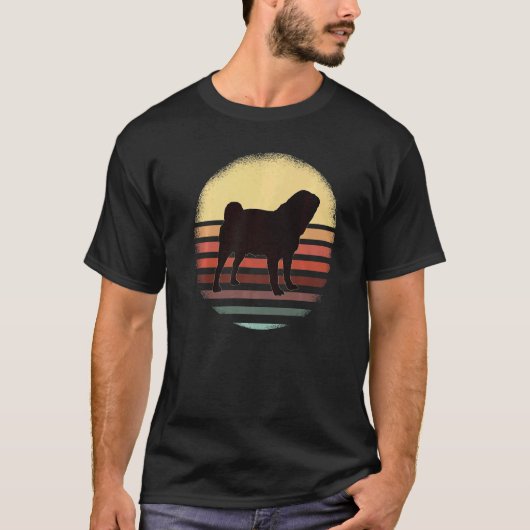 パグドッグレトロ16 Tシャツ (正面)