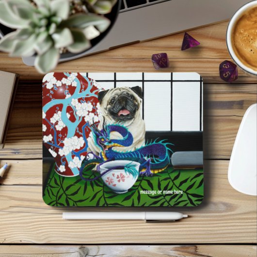 パグドッグ中国のドラゴン マウスパッド
