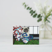 パグドッグ中国のドラゴン 名刺 (スタンド正面)