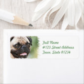 パグドッグ差出人住所ラベル ラベル (インサイチュ)