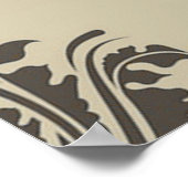 パグドッグ抽象芸術ペット柄プリントポスター ポスター (角)