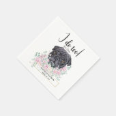 パグドッグ結婚のカクテルナプキン スタンダードカクテルナプキン (角)