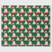 パグニースパーソナライズされたサいけなンタハットクリスマス ラッピングペーパー (フラット)