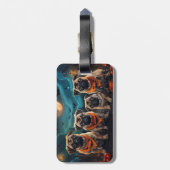 パグハロウィン不気味 ラゲッジタグ (裏面縦)