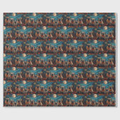 パグハロウィン不気味 ラッピングペーパー (フラット)