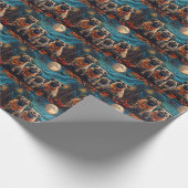 パグハロウィン不気味 ラッピングペーパー (角)