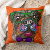 パグハンド絵を描装飾用クッション クッション (ブランケット)
