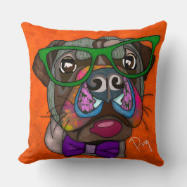 パグハンド絵を描装飾用クッション クッション
