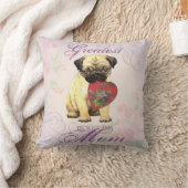 パグハートママ クッション (ブランケット)