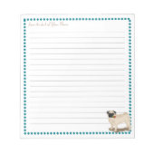 パグバラが並パーソナライズされたぶ ノートパッド (正面)