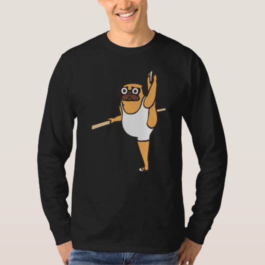 パグバレエダンサー Tシャツ (正面)