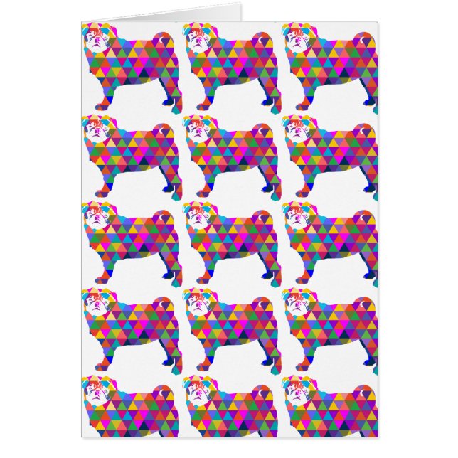 パグパターン赤ブルー (正面)