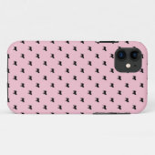 パグパターンiPhone 5の場合(ピンクの黒) Case-Mate iPhoneケース (裏面(横))