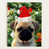 パグパピドグクリスマスツリーオーナメント雪だるま プランナー手帳 (正面)