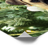 パグパピドグクリスマスツリーオーナメント雪だるま ポスター (角)