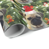 パグパピドグクリスマスツリーオーナメント雪だるま ラッピングペーパー (ロールコーナー)