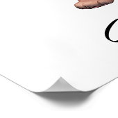 パグパピピンクボウイラストレーション名前をカスタムする ポスター (角)