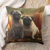 パグパピーオータムデライトカボチャ クッション (ブランケット)