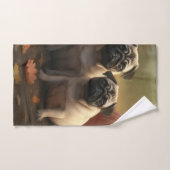 パグパピーオータムデライトカボチャ バスタオルセット (ハンドタオル)