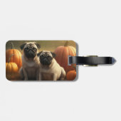 パグパピーオータムデライトカボチャ ラゲッジタグ (裏面横)