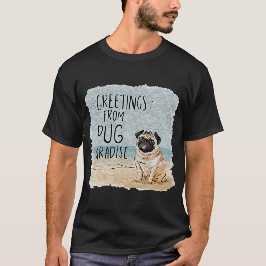 パグパラダイスからのご挨拶 Tシャツ (正面)