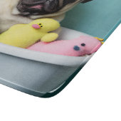 パグパラダイス:浴槽の中の入浴美しい カッティングボード (角)