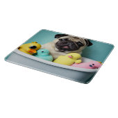 パグパラダイス:浴槽の中の入浴美しい カッティングボード (角)