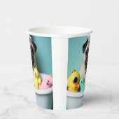 パグパラダイス:浴槽の中の入浴美しい 紙コップ (右)