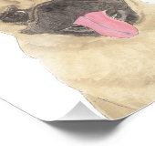 パグパーソナライズされたアート フォトプリント (角)