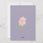 パグパーソナライズされたグリーティングカード |ボーホフローラカード シーズンカード (裏面)