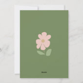 パグパーソナライズされたグリーティングカード |ボーホフローラカード シーズンカード (裏面)