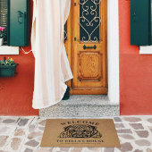 パグパーソナライズされたドッグ恋人ファミリー ドアマット