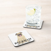 パグパーソナライズされた コースター (右側)