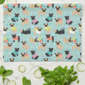 パグパーティーキッチンタオル キッチンタオル (折り畳み)