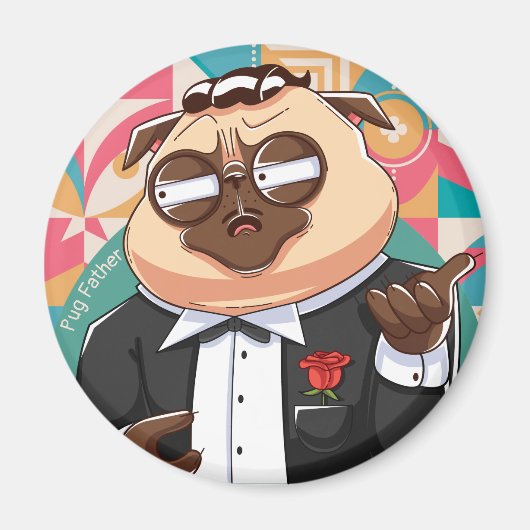 パグファーザーマグネット マグネット (正面)