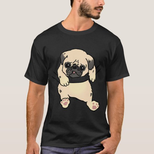 パグフラワー Tシャツ (正面)