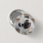 パグヘッドの傾き 缶バッジ (正面&裏面)