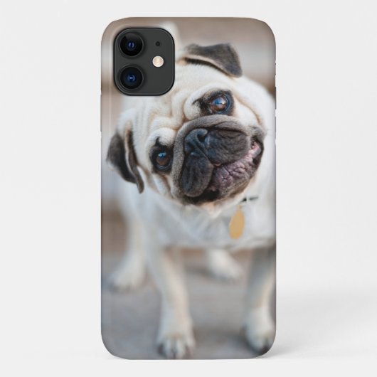 パグヘッドの傾き Case-Mate iPhoneケース (裏面)