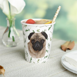 パグベビーシャワー水カラーテーマ紙カップ 紙コップ