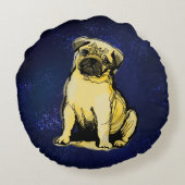 パグベビー丸い枕 ラウンドクッション (裏面)