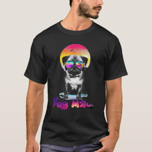 パグママサングラス母の日パグおもしろい母 Tシャツ
