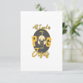 パグママパパクリスチャンJesus Dog lover pugs gift 出欠カード (スタンド正面)